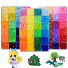 Load image into Gallery viewer, 72 colors 39000pcs Perler Toy Kit 5mm/2.6mm Hama beads 3D Puzzle DIY Toy Kids Creative Handmade Craft Toy Gift