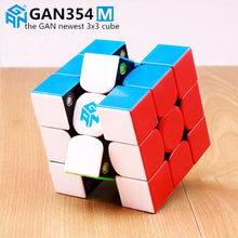 Load image into Gallery viewer, Gan 354 M Magnetic puzzle magic speed cube 3x3 sticker less professional Gan354 M magnets speed cubo magico GAN354M toys for kid