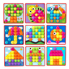Load image into Gallery viewer, 3D Puzzles Toys for Children Creative Mosaic Mushroom Nail Kit Buttons Art Assembling Kids Enlightenment Educational Toys Mosaic